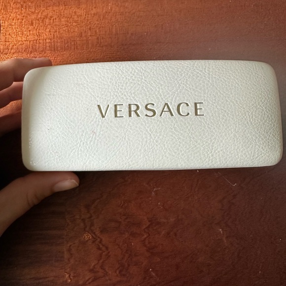 VERSACE SUNGLASSES BROWN TORTOISE W/GOLD STUDS - Picture 3 of 4